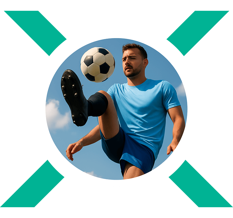 Young male playing Volley Football